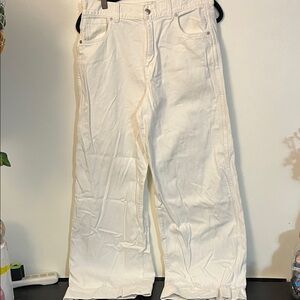 Madewell White Wide-Leg Jeans